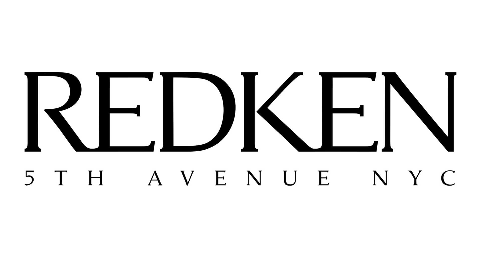 Redken 5th Avenue NYC logo in bold black text on a white background.