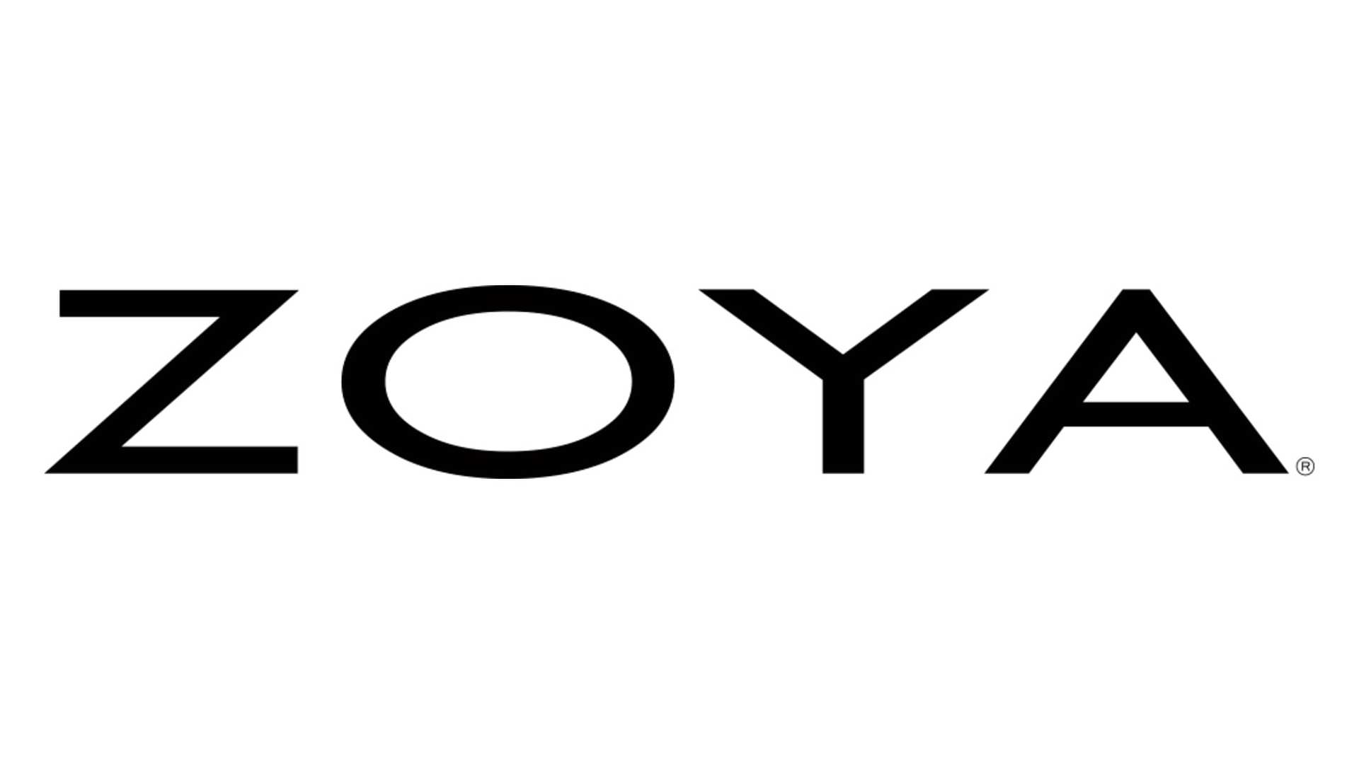 ZOYA logo in bold black letters on a white background.